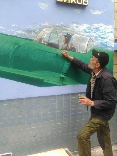 На улице Туманяна появился мурал в честь Леонида Быкова (ФОТО)