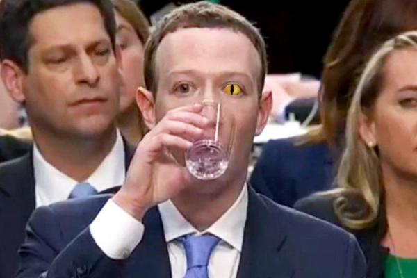 Рептилоид или робот: Марк Цукерберг перед Сенатом стал мемом