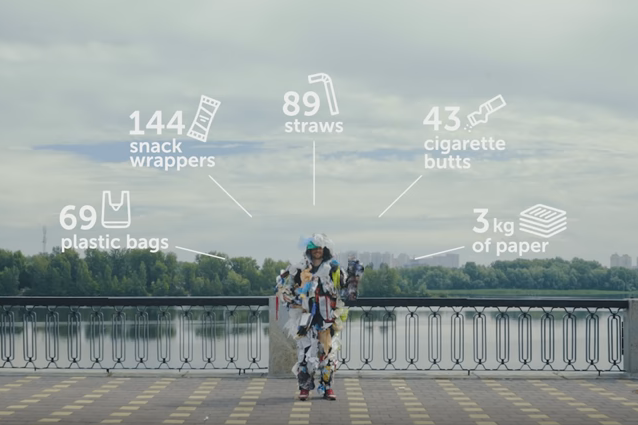 В Киеве сняли веселый пранк с живым мусором. Видео