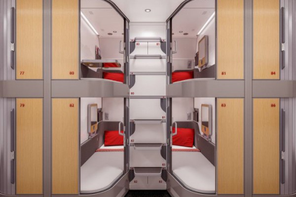 Австрийские ночные поезда нового поколения получат невероятный интерьер - ФОТО
