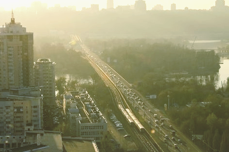 Киев попал в топ-5  городов с наиболее загрязненным воздухом в мире