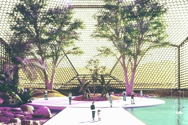 В сети появился первый проект возможного города на Марсе. Фото и видео