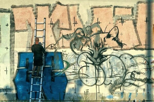 В Киеве на Троещине появился мурал девушки с кошкой (фото)