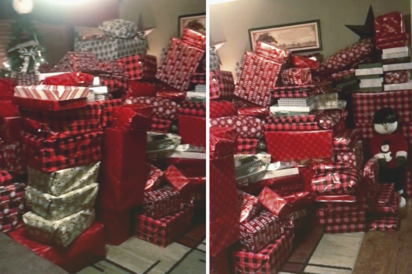 Блогерка из TikTok удивила сеть огромной стопкой рождественских подарков