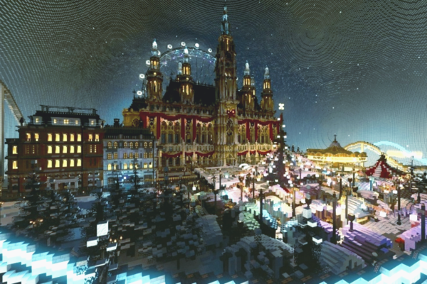 NVIDIA выпустила большую яркую новогоднюю карту для игры Minecraft