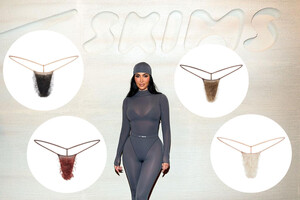 Бренд SKIMS Ким Кардашьян выпустили нижнее белье с имитацией волос разных оттенков (фото)