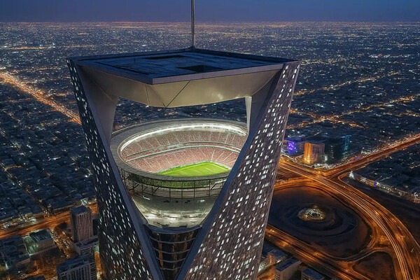 Футбольный стадион на высоте 350 метров построят к Чемпионату мира 2034 года в Саудовской Аравии