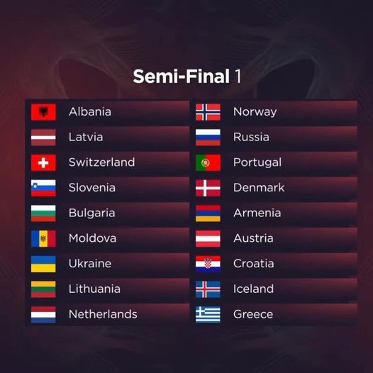 Первый полуфинал Евровидения-2022