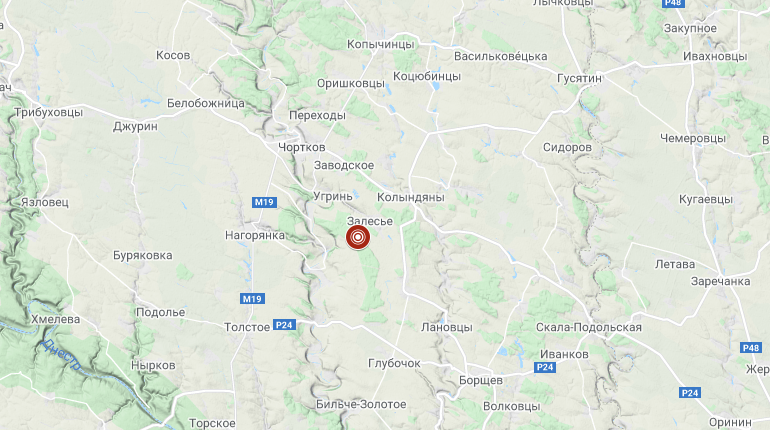 Землетрясение в Тернопольской области около Чорткова 23 сентября