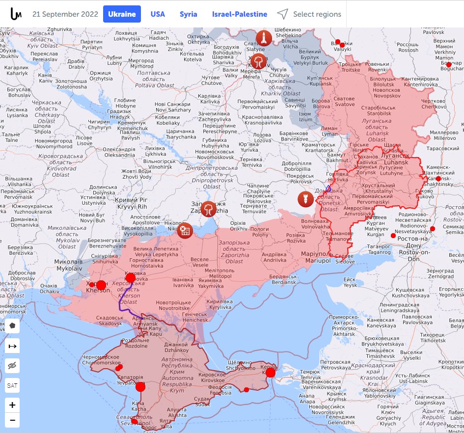 Боевые действия в Украине против РФ на 21 сентября