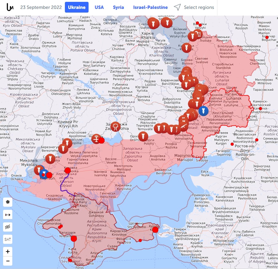 Боевые действия в Украине против РФ на 23 сентября