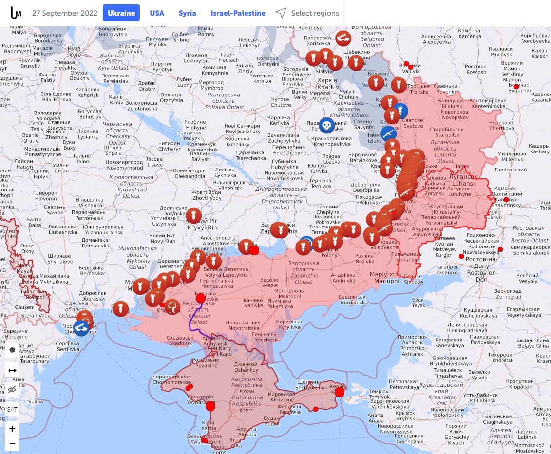 Бойові дії України проти РФ на 27 вересня