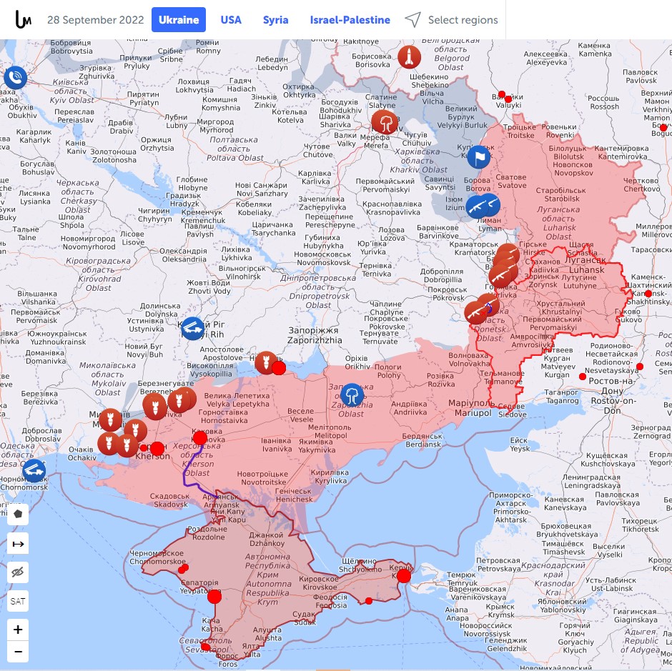 Боевые действия в Украине против РФ на 28 сентября