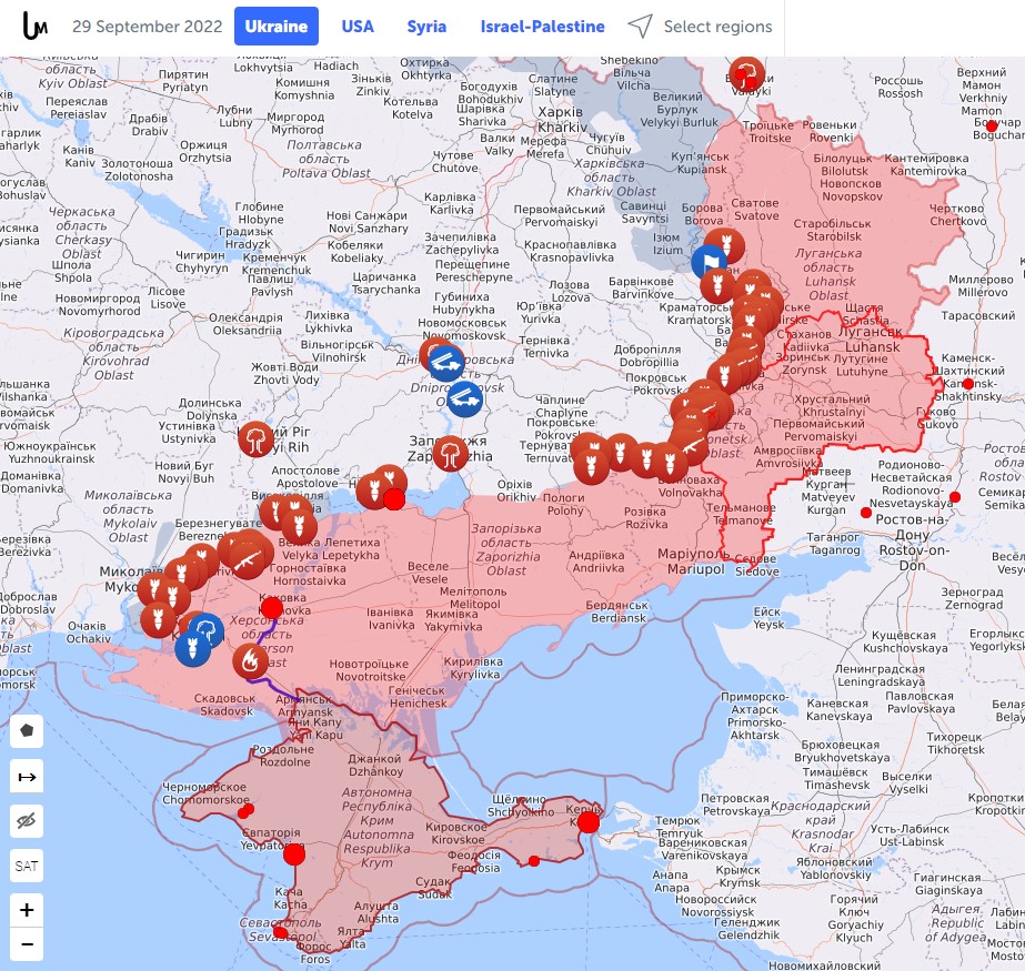 Бойові дії в Україні проти РФ на 29 вересня