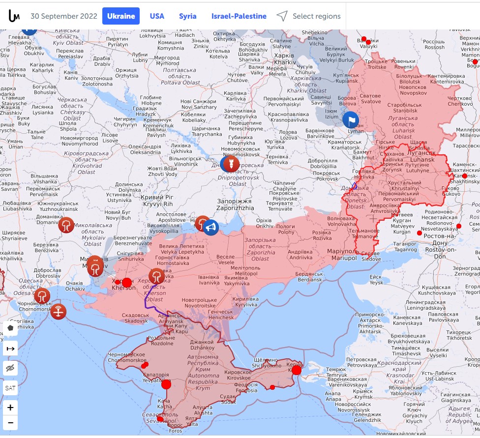 Бойові дії в Україні проти РФ на 30 вересня