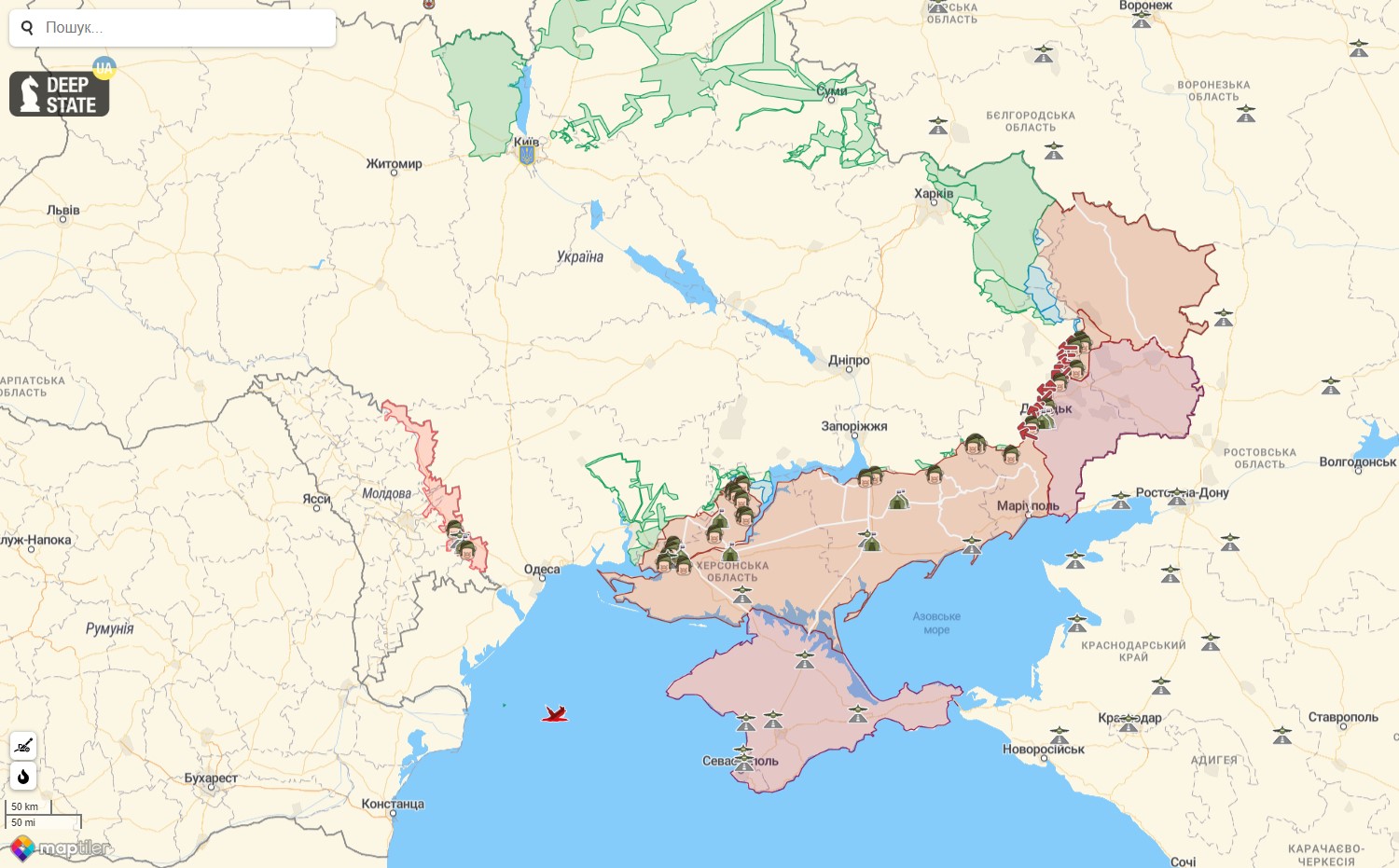Бойові дії України проти РФ на 3 жовтня