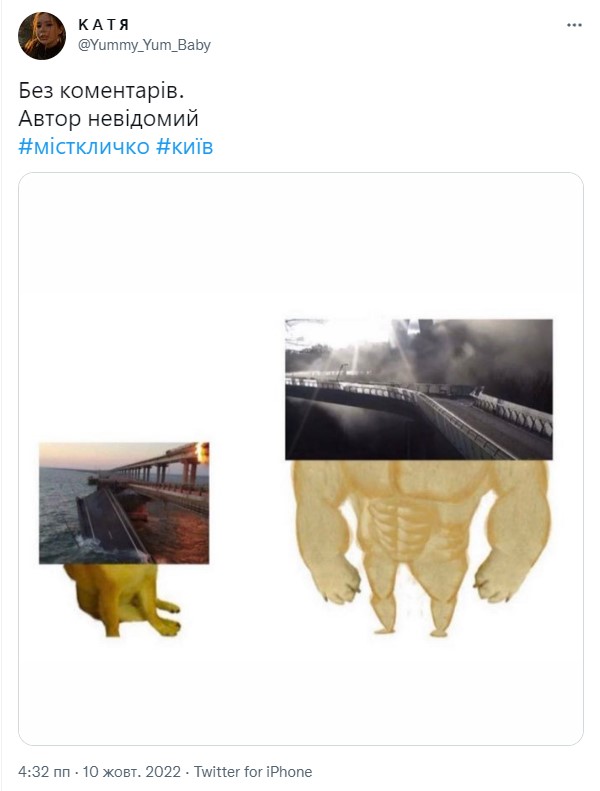 Как в сети шутят о ракетном ударе по мосту Кличко в Киеве: мемы фото 10