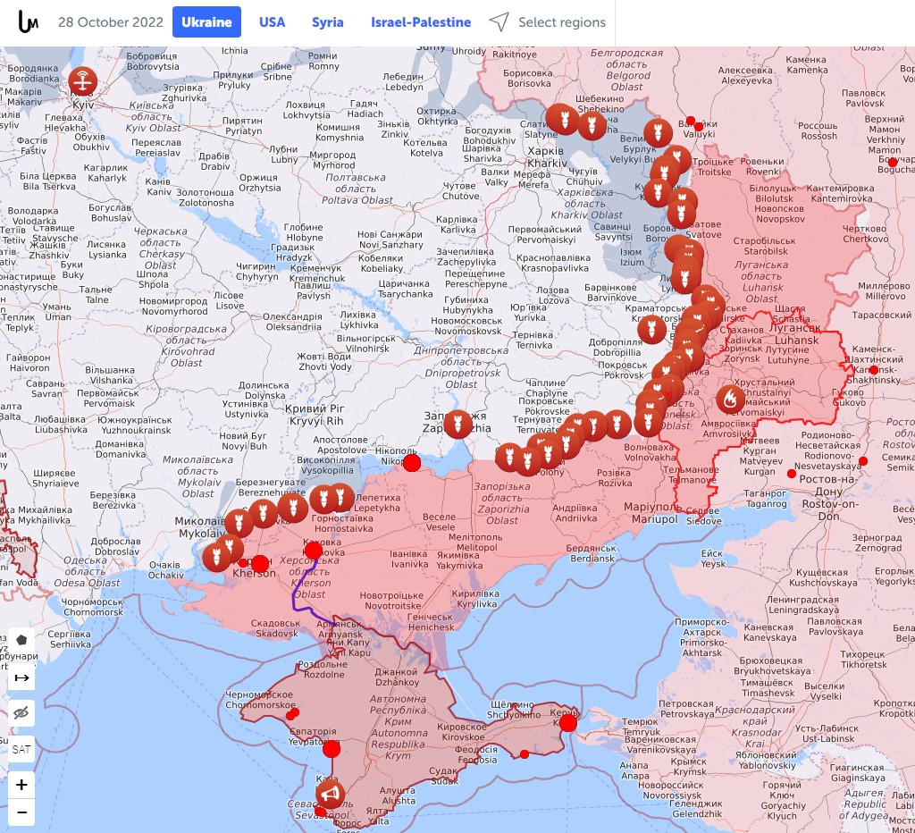 Боевые действия против РФ в Украине на 28 октября