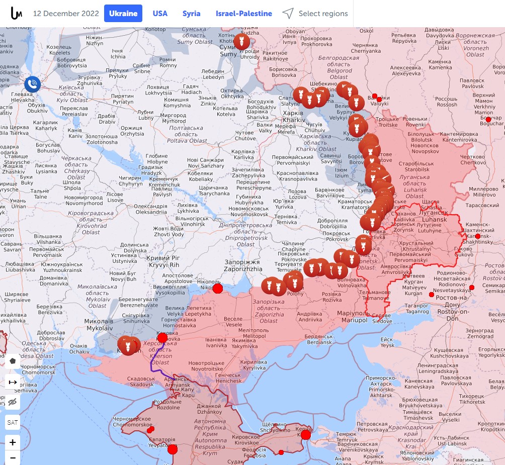 Украинский фронт сегодня карта боевых действий