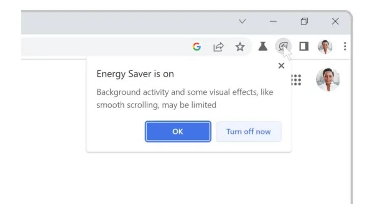 Режим енергозбереження Google Chrome