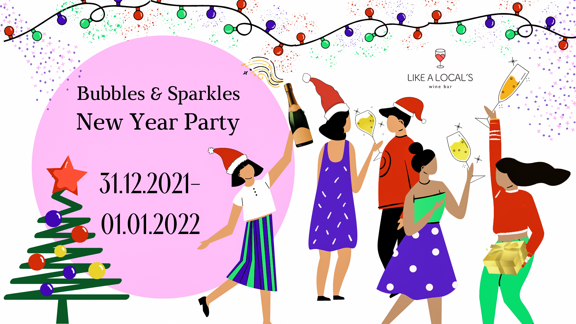 Bubbles & Sparkles New Year Party