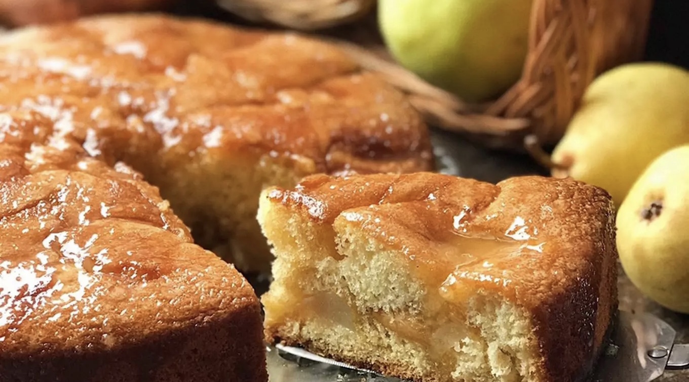 Пирог с карамелизированными яблоками и грушами, cookpad.com 